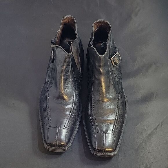 FREEMOOD LEATHER POINTED TOE MEN'S BOOT - Picture 3 of 11
